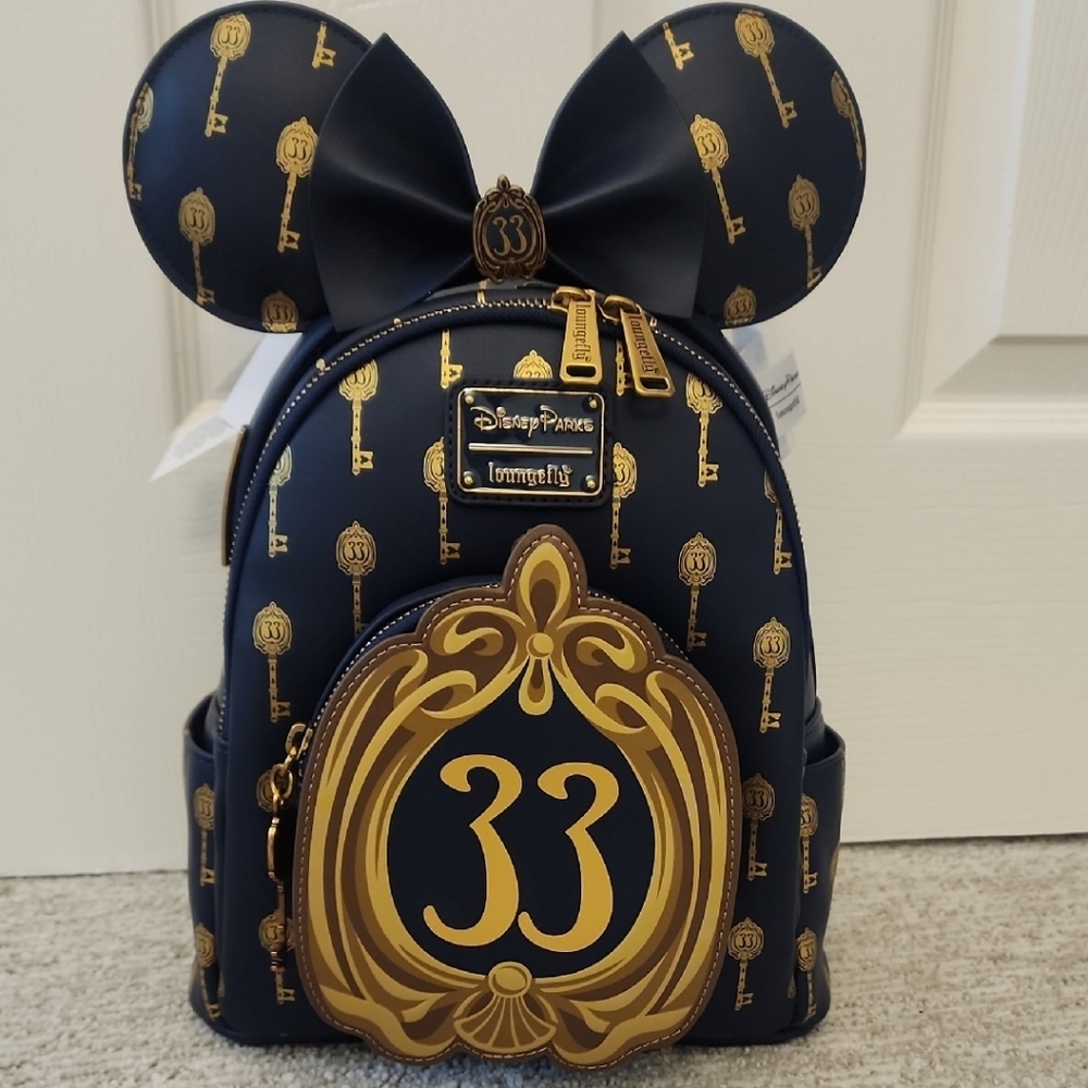 Loungefly Blue and Gold Disney Club 33 Backpack